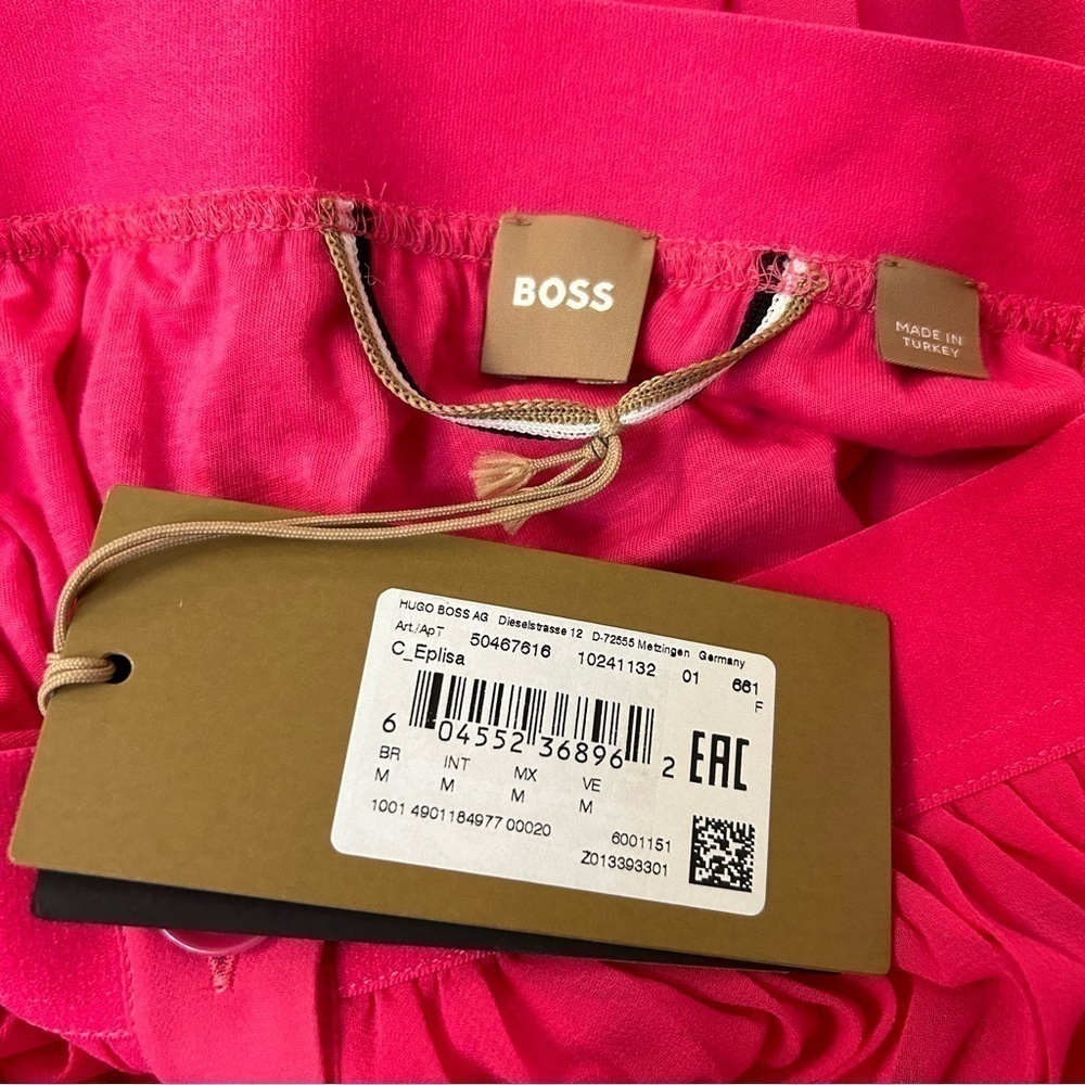 BOSS Eplisa Pleated Skirt in Flamingo Size M - Picture 10 of 13